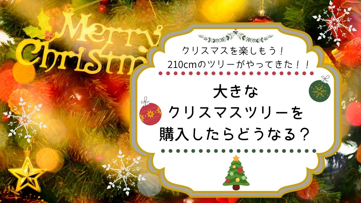 クリスマスツリーの選び方 お家で210cmの大きなツリーを購入したらどうなる Kirakiratomori